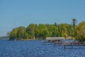 Beautiful view of Pike Bay on Vermillion Lake in Tower, Cass County, Minnesota Royalty Free Stock Photo