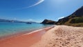 A beautiful view of Pink Beach Labuan Bajo Indonesia Royalty Free Stock Photo