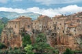 Beautiful view of Pitigliano, picturesque mediaeval town in Tuscany