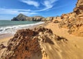 Beautiful view of the Playa del Pilon de Azucar beach in Colombia. Royalty Free Stock Photo