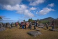 Beautiful view point of Phu Lom Lo mountains is the famous place and travel destination of Wild Himalayan, Cherry pink blossom