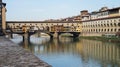 Beautiful view of Ponte Vecchio bridge over River Arno, Florence, Italy Royalty Free Stock Photo