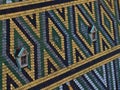 Beautiful view of the popular ornate roof of church Stephansdom in the historic center of city Vienna, Austria. Royalty Free Stock Photo