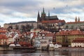 Beautiful view of Prague Castle and St. Vitus Cathedral, Prague, Czech Republic Royalty Free Stock Photo