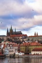 Beautiful view of Prague Castle and St. Vitus Cathedral, Prague, Czech Republic Royalty Free Stock Photo