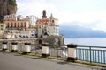 Beautiful view of promenade of Atrani village on Amalfi Coast, Italy Royalty Free Stock Photo