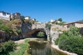 Beautiful view of Puentedey, a picturesque village with a natural bridge over the river. Merindades, Burgos, Spain,