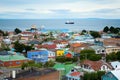 Beautiful view of Punta Arenas with the Strait of Magellan Royalty Free Stock Photo