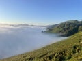 Sea of clouds in the Pyrenees Basque Country Royalty Free Stock Photo