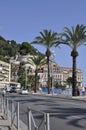 Nice, 5th september: Quay with Colline du Chateau of the old town of Nice from French Riviera