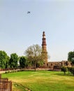 Qutub minar monument situated in delhi Royalty Free Stock Photo