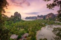 Beautiful view of Railay beach, Krabi, Thailand from top view Royalty Free Stock Photo