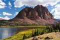 Beautiful view of red castle and red castle lake in the Uinta Mountains of Northern Utah Royalty Free Stock Photo