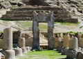 Beautiful view of the remaining of the gate and the columns in Persepolis, Shiraz, Iran Royalty Free Stock Photo
