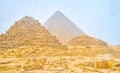 The remains of ancient Egyptian Kingdom, Giza Royalty Free Stock Photo