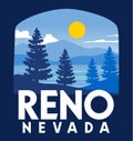 beautiful view in reno nevada with beautiful sky Royalty Free Stock Photo