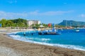 Beautiful view of resort village Camyuva, suburb of Kemer, Antalya coast, Turkey Royalty Free Stock Photo