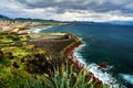 Beautiful view of Ribeira Grande town on island San Miguel, Azores, Portugal Royalty Free Stock Photo