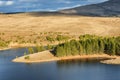 Beautiful view of Ribnicko lake with green trees on the shore. Serbia Royalty Free Stock Photo