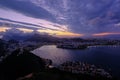 Beautiful view of Rio De Janeiro from Sugar Loaf Mountain, Pao De Acucar, Brazil Royalty Free Stock Photo