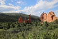 Beautiful view of the rock formations in the Garden of the Gods in Colorado Springs, United States Royalty Free Stock Photo