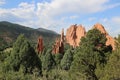 Beautiful view of the rock formations in the Garden of the Gods in Colorado Springs, United States Royalty Free Stock Photo