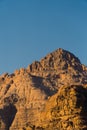 beautiful view of a rock in wadi rum desert, Jordan, middle east Royalty Free Stock Photo