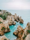 Beautiful view rocks and cliffs along the Coast of Lagos