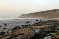 Beautiful view of rocky beach in Pacitan, East Java, Indonesia Royalty Free Stock Photo