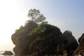 Beautiful view of rocky beach in Pacitan, East Java, Indonesia Royalty Free Stock Photo