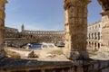 Beautiful view of a roman amphitheater of Pula Croatia Royalty Free Stock Photo