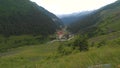 Beautiful view of Romanian Transfagarasan Road crosssing the Carpahtian Mountains, breathtaking landscape over the