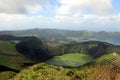 Beautiful view of the round lake of Santiago in the vicinity of the vicinity of Sete Cidades Royalty Free Stock Photo