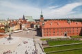 Beautiful view of a royal palace, Sigismund column, and historical buildings in Warsaw, Poland