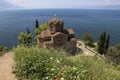 Beautiful view of Saint John at Kaneo, macedonian orthodox church, Ohrid, Republic of North Macedonia