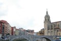 Beautiful view of the San Anton Bridge in Bilbao, Spain Royalty Free Stock Photo