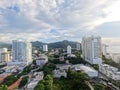 Beautiful view of Santa Marta city and mountains from top, Colombia