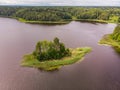 Beautiful view of Sapsho lake in summer , Smolensk region, Russia.