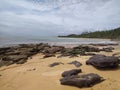 Beautiful view of Satu Beach in Porto Seguro-Bahia, Brasil Royalty Free Stock Photo