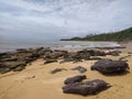 Beautiful view of Satu Beach in Porto Seguro-Bahia, Brasil Royalty Free Stock Photo