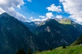 Beautiful view of Schlegeis in the Austrian Alps during the summer, European touristic vacation destination