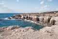 Beautiful sea caves near cape Greco in national park with turquoise water Royalty Free Stock Photo