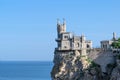 Beautiful view of the sea. Sights of the Crimea, the ancient castle swallows nest. Royalty Free Stock Photo