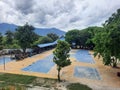 A beautiful view from the second floor of the state high school model Madani Palu