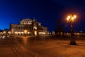 Beautiful view of Semper Opera House and Monument to King John in Dresden, Saxony, Germany Royalty Free Stock Photo