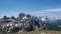 Beautiful view of Sesto Dolomites from Rifugio Auronzo, Italy Royalty Free Stock Photo