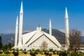 A beautiful view of shah Faisal mosque Islamabad, Pakistan Royalty Free Stock Photo
