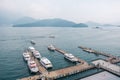 Beautiful view at Shuishe Pier in Sun Moon Lake, Nantou County, Taiwan.