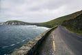 Beautiful view of the side road of Dingle Peninsula Coumeenoole