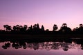 Beautiful view Silhouette Angkor Wat in Cambodia during sunrise Royalty Free Stock Photo